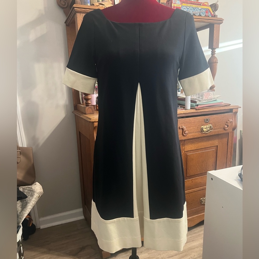 Abaete Black and Cream Dress